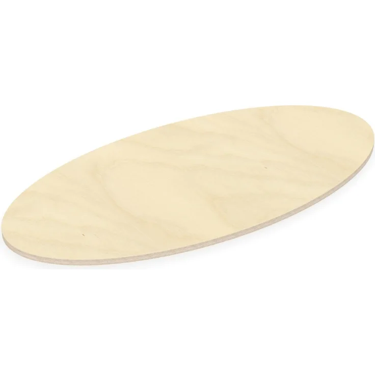 Multiplexplatte Holzplatte Tischplatte Ellipse - Größe 40 x 130 cm - Höhe 2,1 cm - Farbe Natur