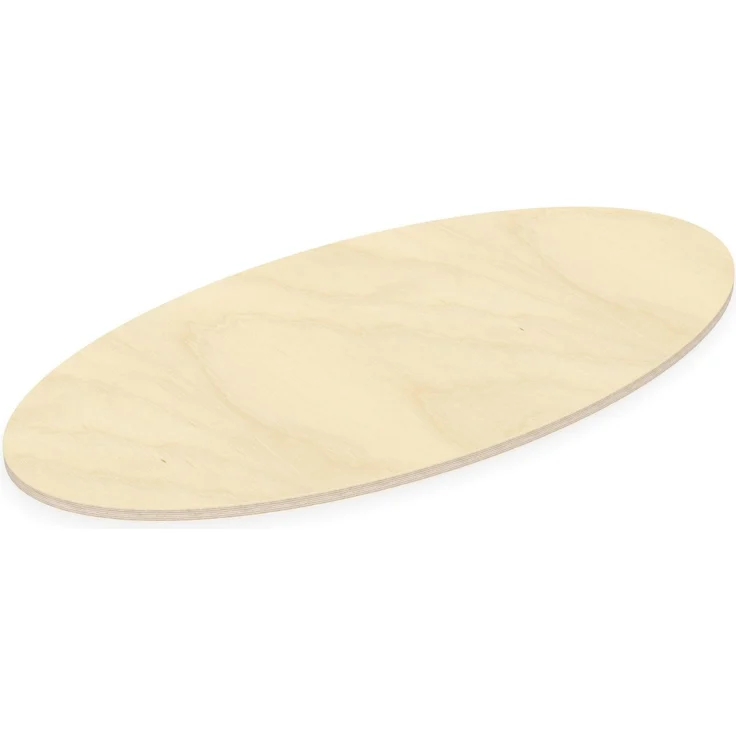 Multiplexplatte Holzplatte Tischplatte Ellipse - Größe 40 x 130 cm - Höhe 2,1 cm - Farbe Natur – Bild 1