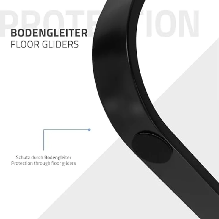 ML-DESIGN Tischbein 2er Set Tischgestell aus Metall Industrial-Design für DIY Projekte, Kufengestell O-Form Schwarz für Esstisch/Schreibtisch DIY-Projekte – Bild 4