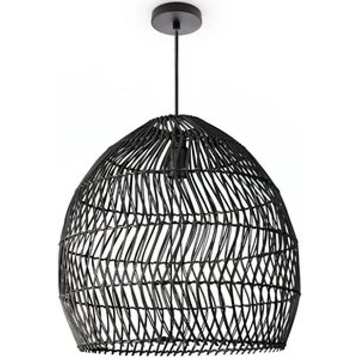 Paco Home Pendelleuchte ORNA, ohne Leuchtmittel, Pendellampe Rattan Korb Boho Modern Esszimmerlampe Natur Vintage E27 – Bild 6