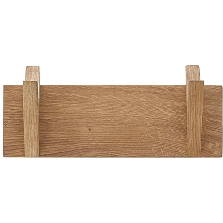 Garderobenpaneel >BANTRY< in holzfarben, Eiche massiv geölt - 30x13x12cm (BxHxT) – Bild 2