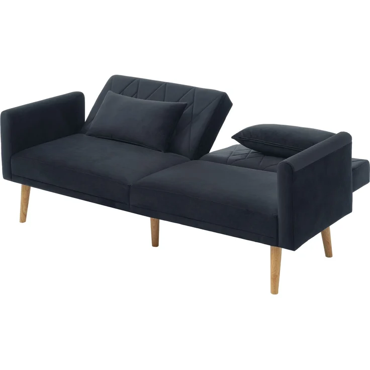 ZUBALIYA Schlafsofa 75x82 cm, mit Samtbezug, mit breiten Armlehnen, mit Schaumstoffpolsterung, ohne aufwendige Montage – Bild 15