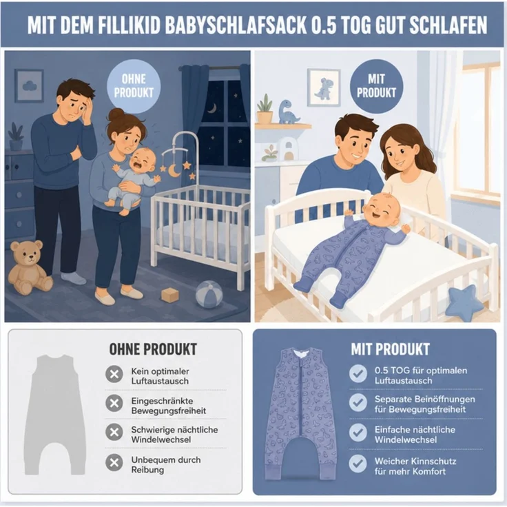 Fillikid Sommerschlafsack mit Beinen Exklusiv – Bild 4