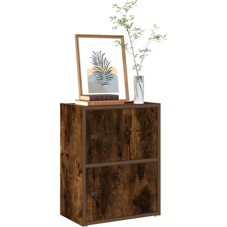 vidaXL Bücherregal Räuchereiche 40x24x52 cm Holzwerkstoff 860359 – Bild 1