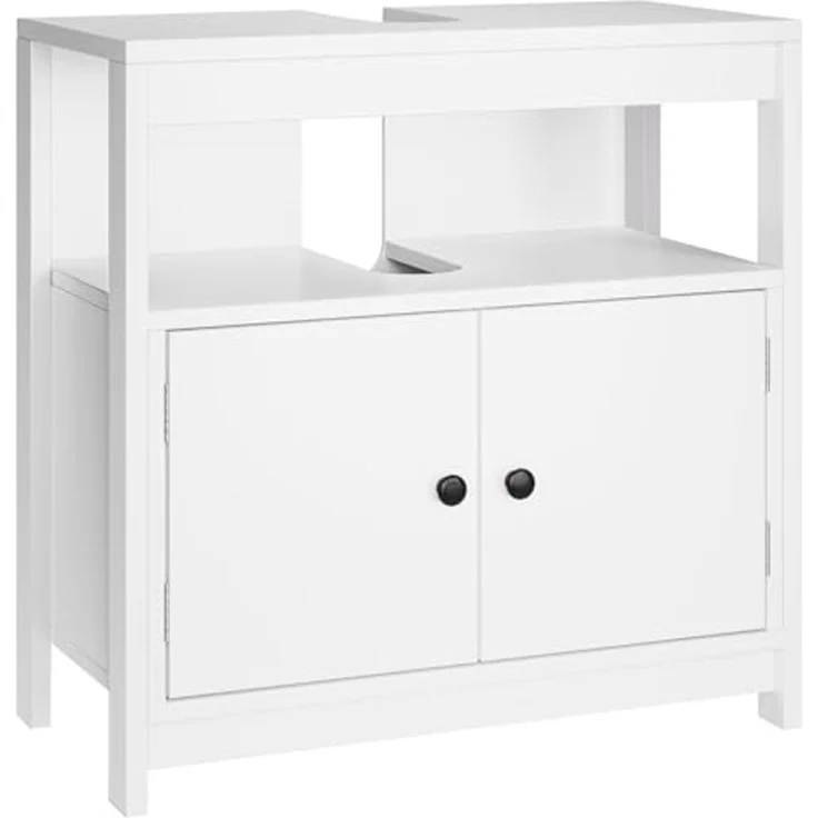 Homfa Nachttisch mit 3 Schubladen (1-St), Nachttschrank Nachtkommode Weiß 45x38x55,5cm – Bild 1