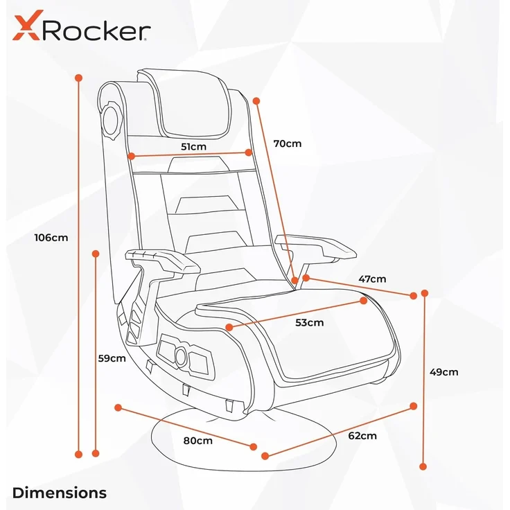 X Rocker Multimediasessel Pro 4.1 Gaming & Entertainment Sessel mit 4.1 Soundsystem – Bild 2