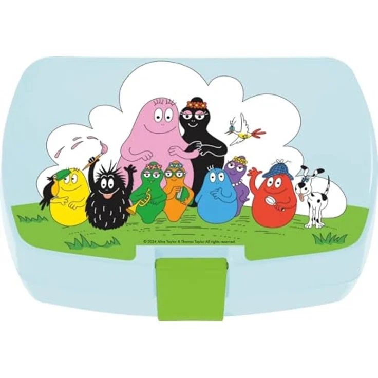 FUN HOUSE | Komplettes Set Lunchbox Barbapapa für Kinder | 1 Glas, 2 Teller + Besteck + Trinkflasche und Brotdose | offizielles Lizenzprodukt | wiederverwendbar und mikrowellengeeignet | Geschenkidee – Bild 6