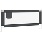 vidaXL Kleinkind Bettschutzgitter Bettgitter Kinderbettgitter Babybettgitter Gitter Kinderbett Babybett Rausfallschutz Dunkelgrau 200x25 cm Stoff