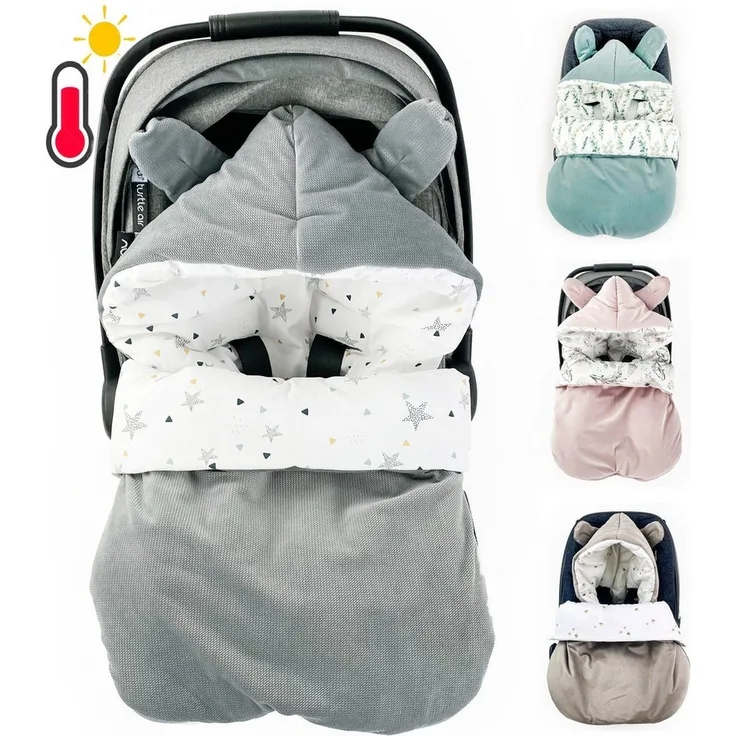 Einschlagdecke Baby Fußsack Schlafsack für Babyschale Übergang Herbst leicht wattiert, BABEES