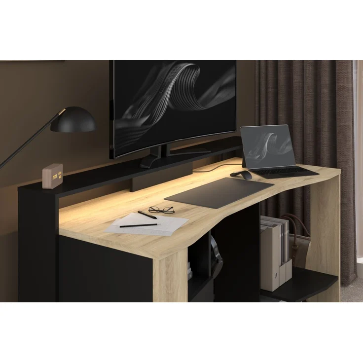 Parisot Meta Gaming Set in schwarz und Eiche mit LED – Bild 5