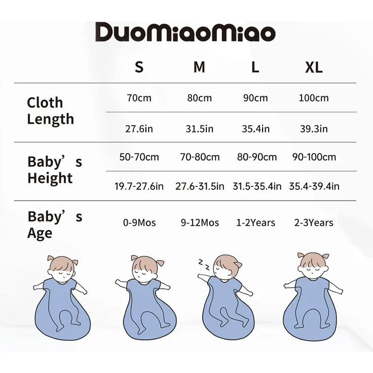 Duomiaomiao Baby Schlafsack, 1x Winterschlafsack, Rosa Wald-2.5 Tog, L/Größe des Babys 85-95cm, Baumwolle – Bild 6