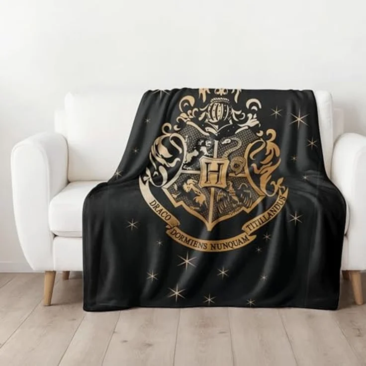 Wohndecke Harry Potter 150x200 cm, weich und kuschelig, Coral Fleece-Decke, MTOnlinehandel, Sofadecke passend zur Bettwäsche, Überwurf für Hogwarts Fans – Bild 1