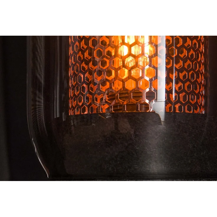 KAWOLA Tischleuchte TRIEST Tischlampe Glas schwarz 50 x 15 x 15 cm – Bild 4