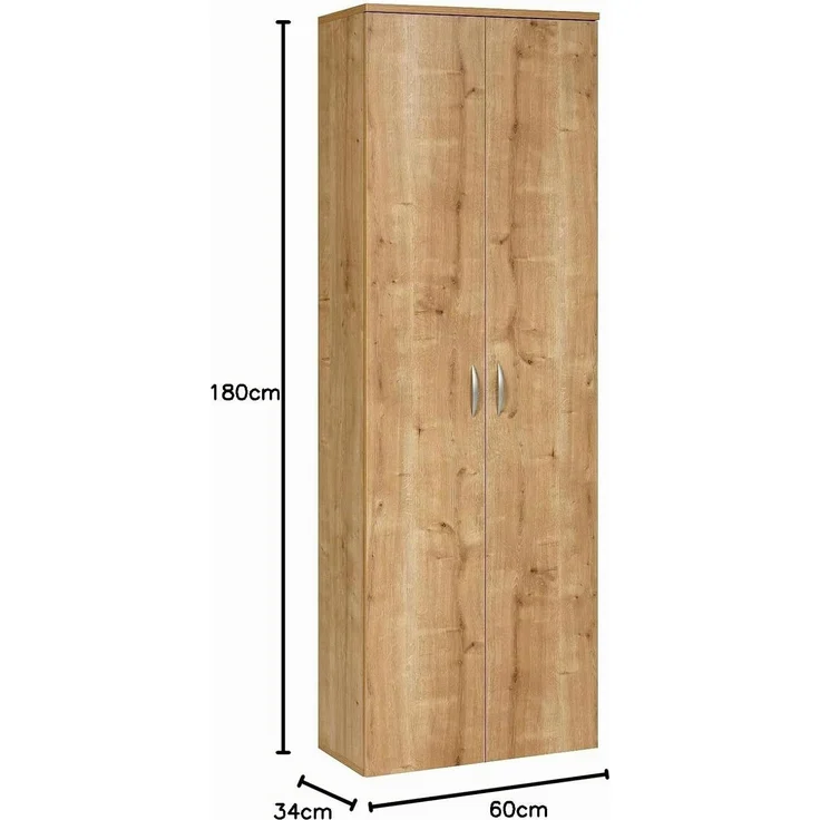 Kleiderschrank, Saphir Eiche Dekor, 60x180x34 cm – Bild 2