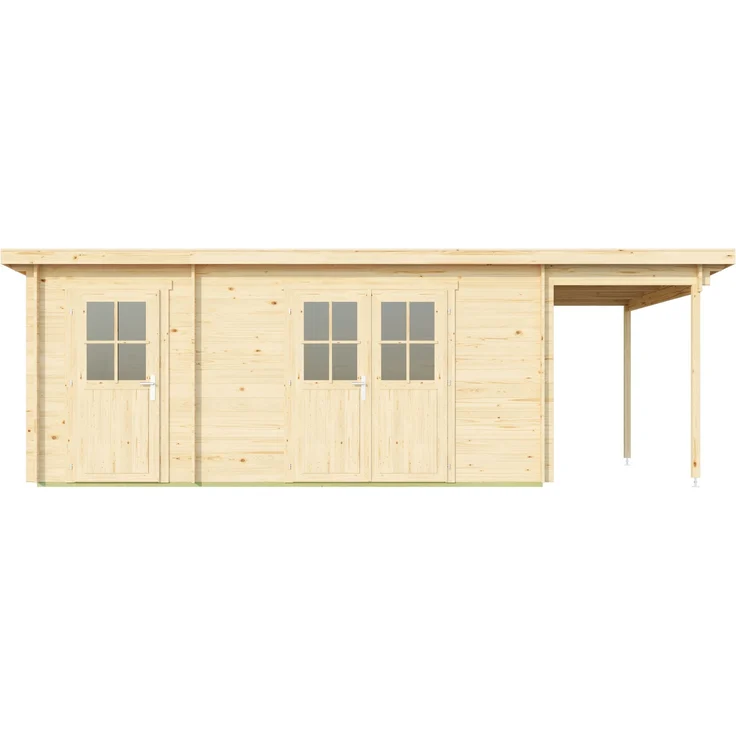 Fjordholz 'Ezra 5' Gartenhaus mit Pultdach, Fichtenholz natur – Bild 2