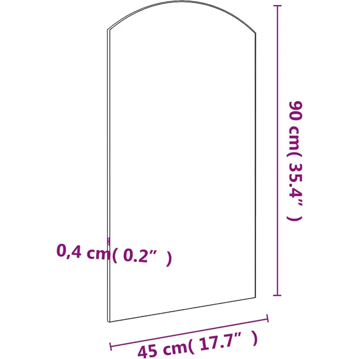 Spiegel, Wandspiegel 90x45 cm Glas – Bild 6