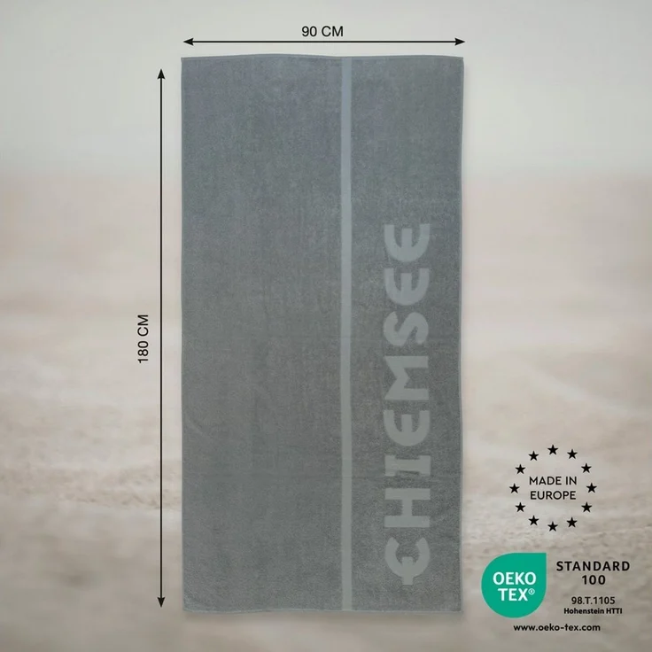 Chiemsee Strandtuch, Badetuch, Sporttuch, Saunatuch 90x180 cm, 100% Baumwolle, hohe Feuchtigkeitsaufnahme, hautfreundlich – Bild 2