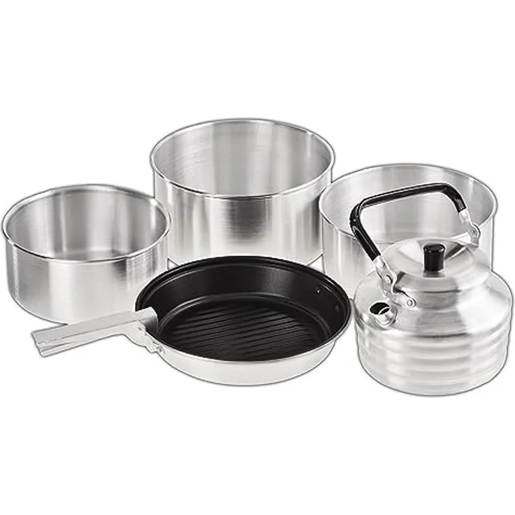 Black Crevice Kochset 5-teilig, Silber, One Size