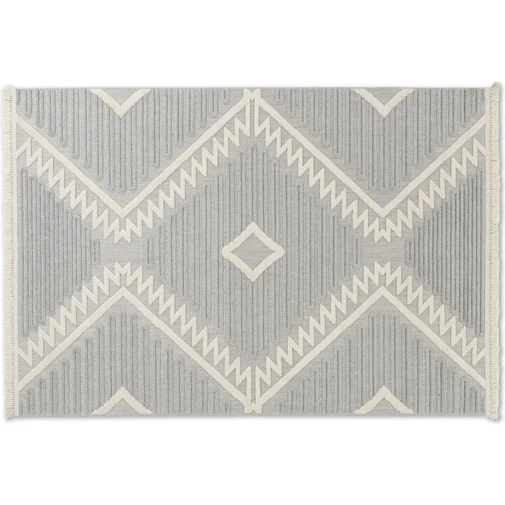 Schöner Wohnen Webteppich Summer, Rechteckig, Grau, 133x190 cm, Pflegeleicht, Antistatisch, Für Fußbodenheizung Geeignet, Strapazierfähig