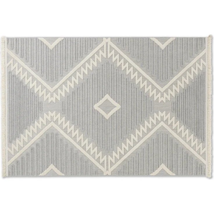 Schöner Wohnen Webteppich Summer, Rechteckig, Grau, 133x190 cm, Pflegeleicht, Antistatisch, Für Fußbodenheizung Geeignet, Strapazierfähig