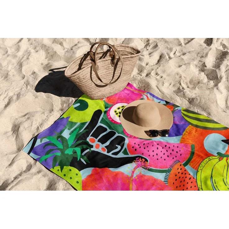 Mijolnir 'Tropical Vibes 90' Strandtuch, Mehrfarbig, 90 x 150 cm – Bild 4
