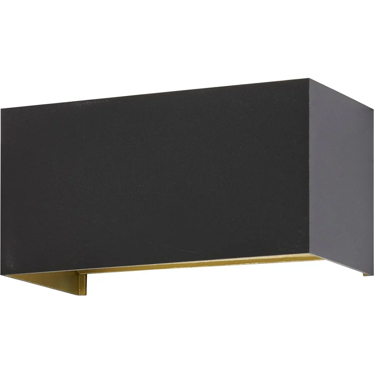 Fischer & Honsel 30519 LED Außenwandleuchte Wallo schwarz goldfarben IP44 3000K – Bild 1