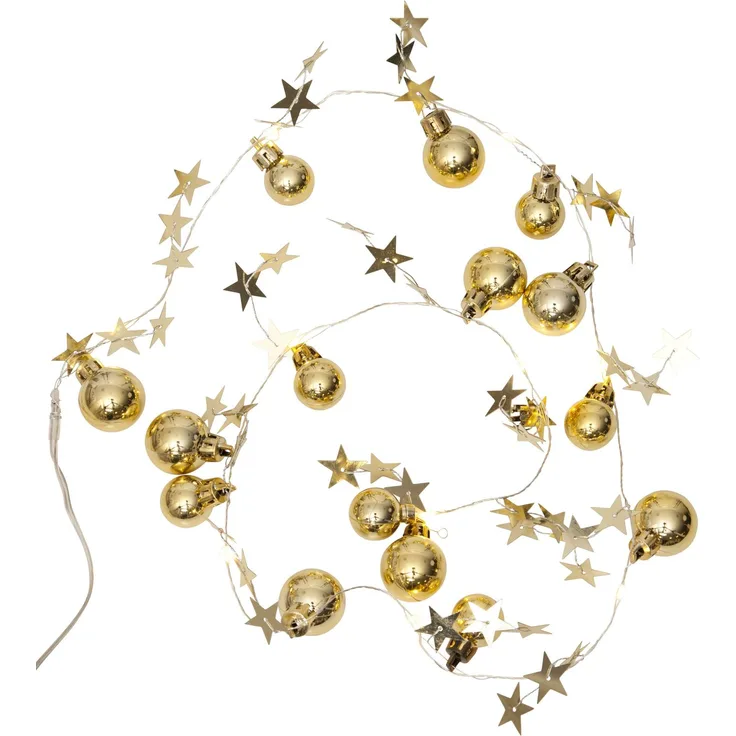 LED-Deko-Kette "Xmas", gold