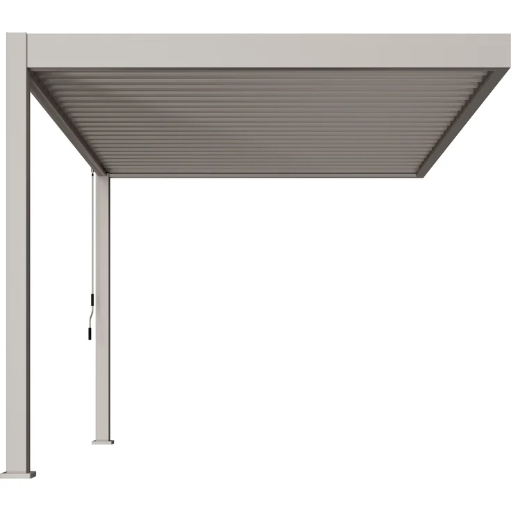 Weide Deluxe | Wand Pergola | Voll Aluminium | 3 x 3,6 M | Lamellendach Ivory Sand – Bild 4