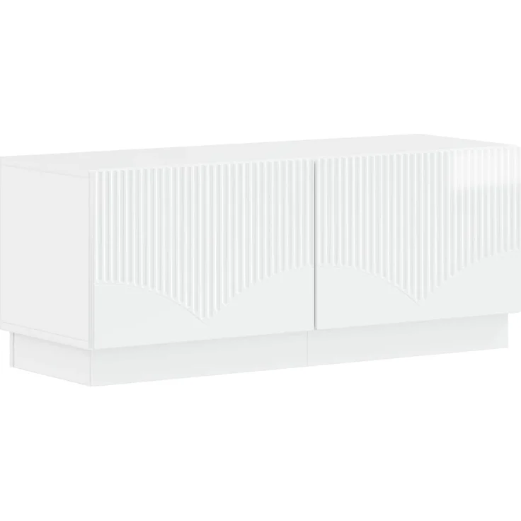 vidaXL LED-TV-Schrank HOORN 3 stk. Hochglanz Weiß Holzwerkstoff 3416844 – Bild 4
