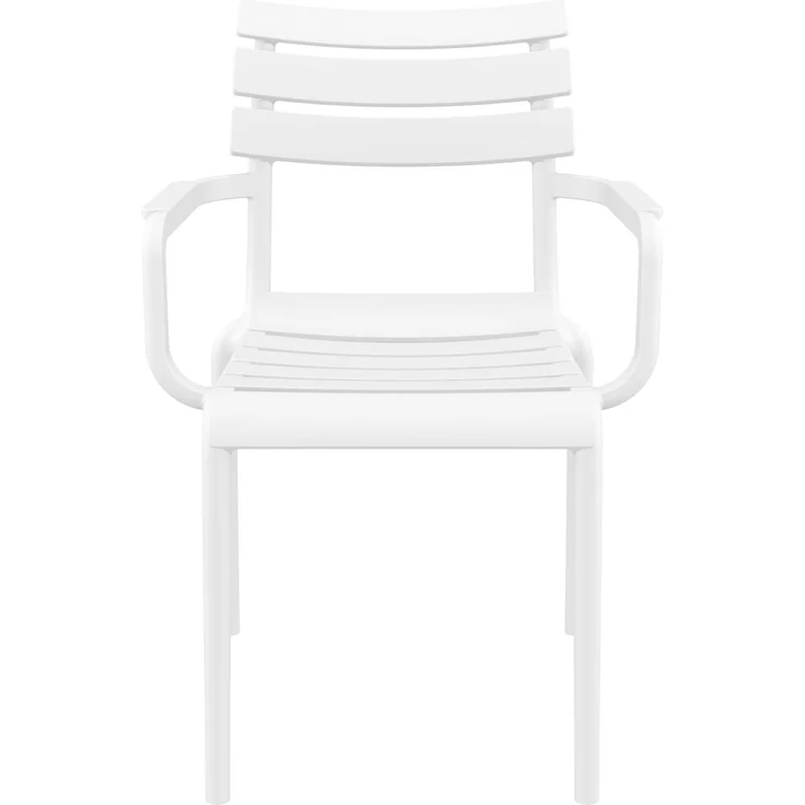 CLP 4er Set Gartenstühle Paris wetterfeste Kunststoffstühle stapelbar bis 160 kg,weiß – Bild 5