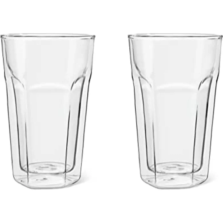 1x2 Leopold Vienna Glas Latte Macchiato doppelwandig – Bild 2