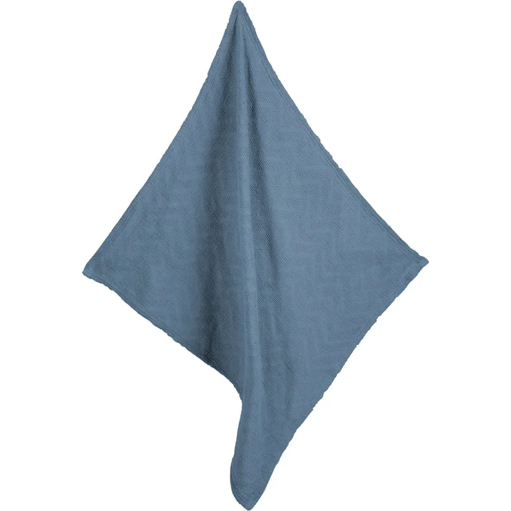 roba Decke 'Seashells' Indigo - 80 x 80 cm - GOTS & Oeko Tex - 100% Baumwolle - Blau – Bild 3