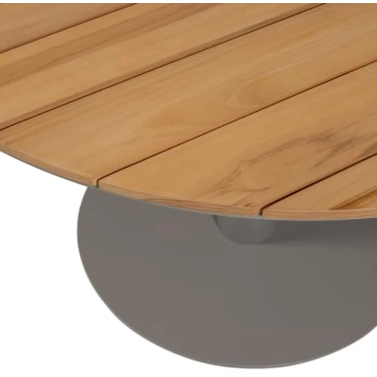 Gartenesstisch Vela - Aluminium & Holz Natur, Ø 122 cm – Bild 3
