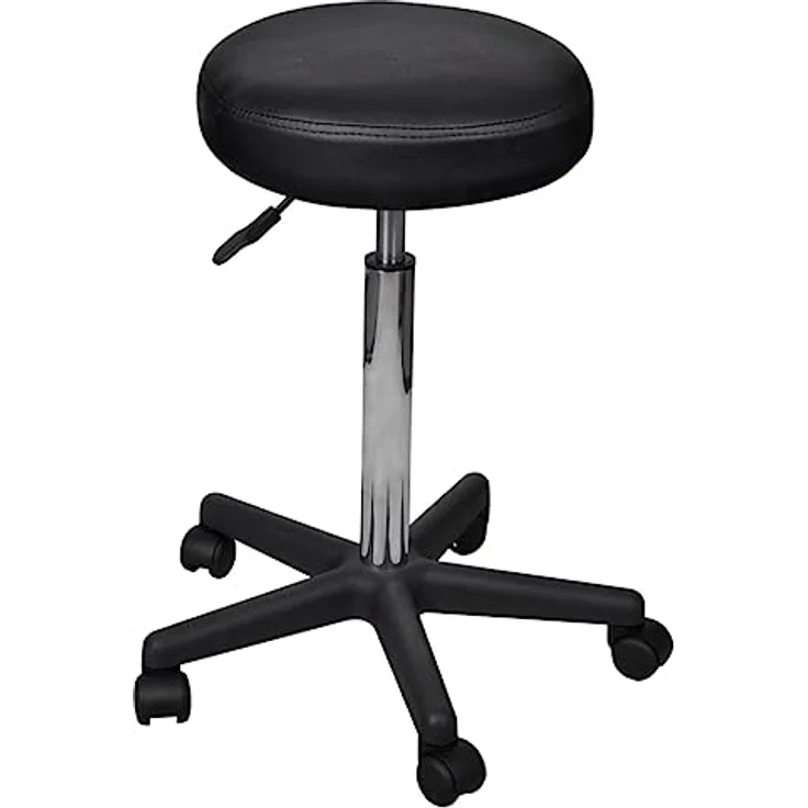 Rollhocker, höhenverstellbar, schwarz – Bild 2