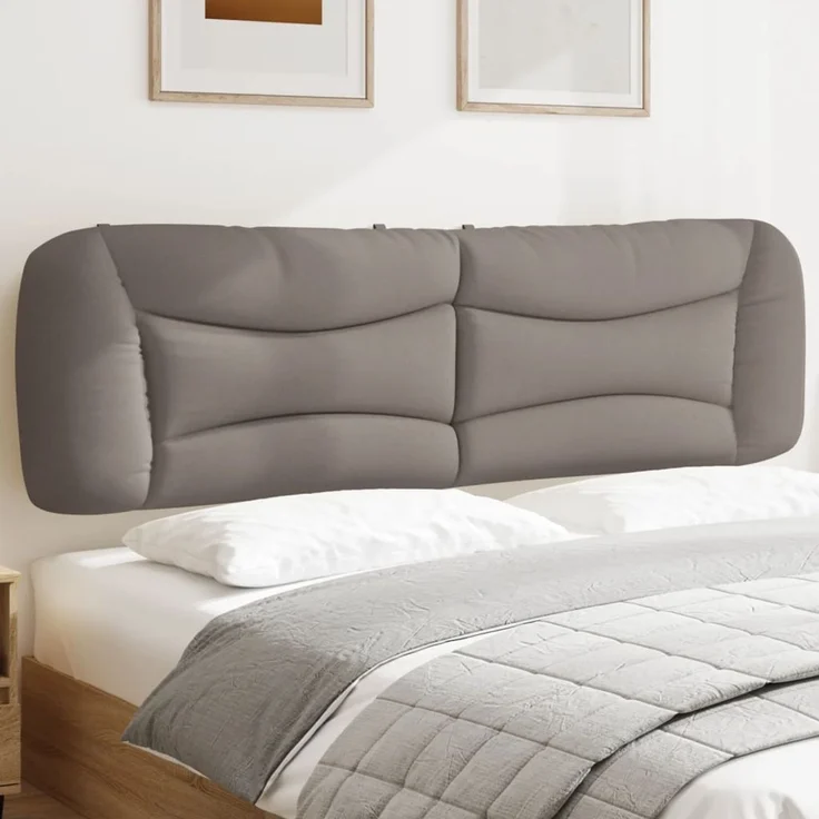 vidaXL Kopfteil-Kissen "Hvar" Taupe 180 cm Stoff – Bild 1