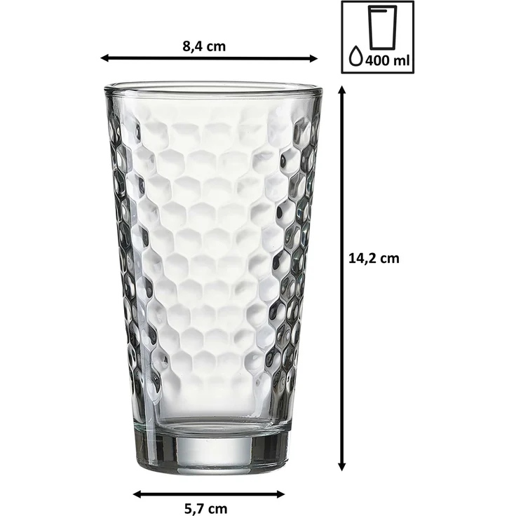Ritzenhoff & Breker Favo Krug- und Longdrinkglasset 7-teilig transparent – Bild 3