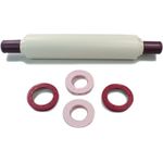 TUPPERWARE Nudelholz Tupperware Profi-Teigrolle Backen D06 Nudelholz Back n Roll + Ringe