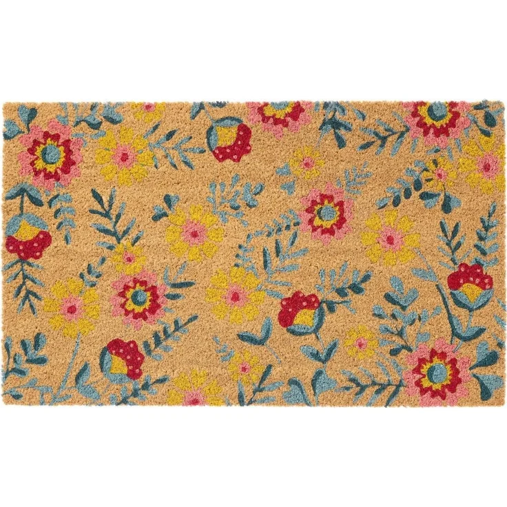 Ib Laursen Fußmatte Ib Laursen - Fußmatte Türmatte Fußabtreter Blumen 45x75cm Kokos PVC – Bild 4