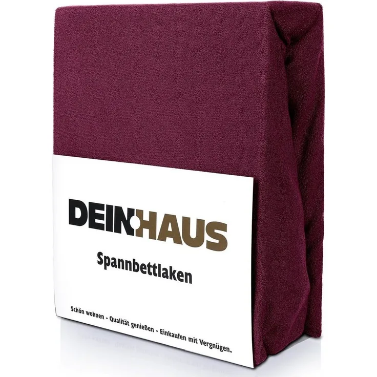 DH DEIN. HAUS Spannbettlaken Frottee Bettlaken mit Gummizug aus natürlicher Baumwolle, Gummizug: mit Gummizug, Baumwolle, atmugsaktiv, hautfreundlich, pflegeleichter Stoff