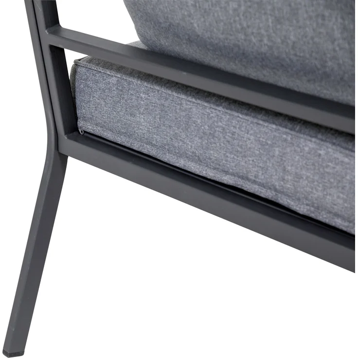 greemotion Lounge-Set Amsterdam 2-teilig, Stahl, anthrazit, Platz für 5 Personen, Gartenmöbel-Set, Loungemöbel-Set – Bild 8