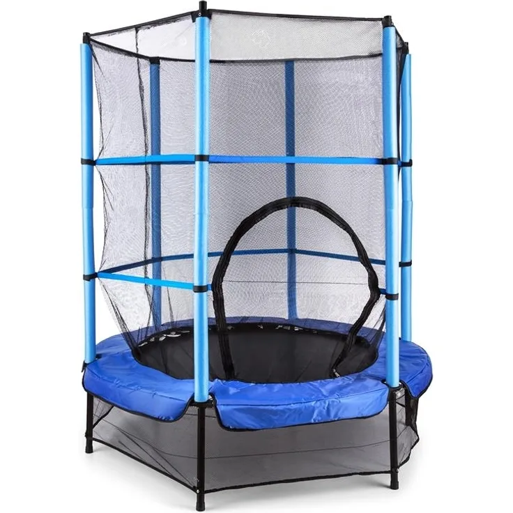 Rocketkid Trampolin 140cm Sicherheitsnetz innen Bungeefederung schwarz Schwarz