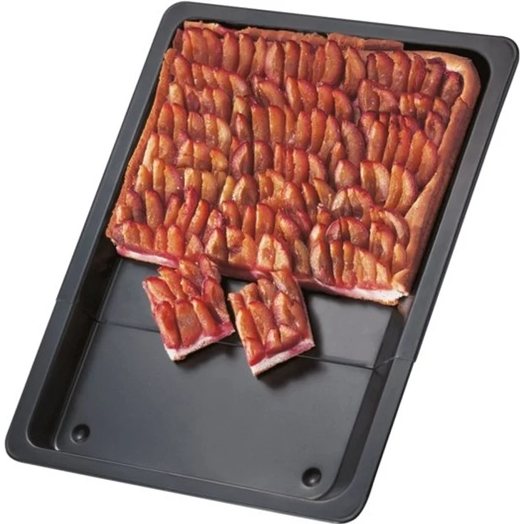 EUROHOME Backblech ausziehbar mit Auskühlnoppen Antihaftbeschichtung, Schwarzblech, (1-St, Ausziehbares Blech von 33 bis 52 cm), Ofenblech aus Schwarzblech - Backblech antihaft – Bild 4