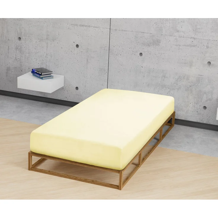 biberna Frottee-Stretch-Spannbetttuch 0012344, gelb, 1x 140x200 cm - 160x200 cm – Bild 3