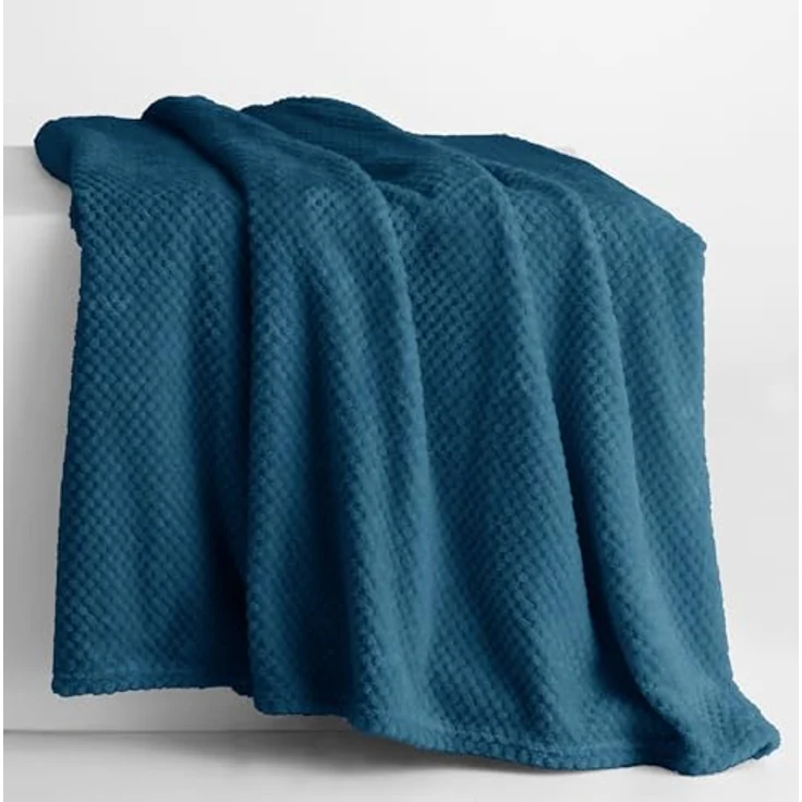 DecoKing Kuscheldecke 220x240 cm Indigoblau Decke Microfaser Wohndecke Tagesdecke Fleece weich sanft kuschelig skandinavischer Stil dunkelblau Henry – Bild 3