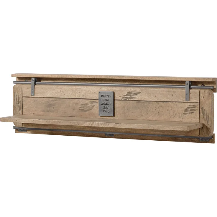 Wandregal Mango 180x25x38 whitewash lackiert RAILWAY #391