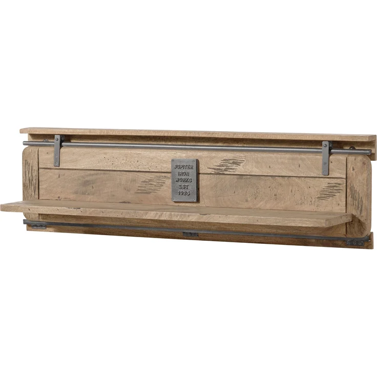 Wandregal Mango 180x25x38 whitewash lackiert RAILWAY #391 – Bild 1