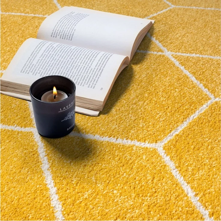 Sanat Teppich Trellis, rund, Höhe: 10 mm, Kurzflor, skandi, boho, auch als Läufer und in rund – Bild 3
