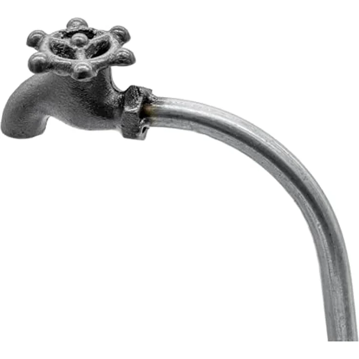 Spetebo Blumentopf Metall Zinkeimer mit Deko Wasserhahn - 48 x 29 cm (Packung, 1 tlg), Metalleimer zum Beflanzen – Bild 4