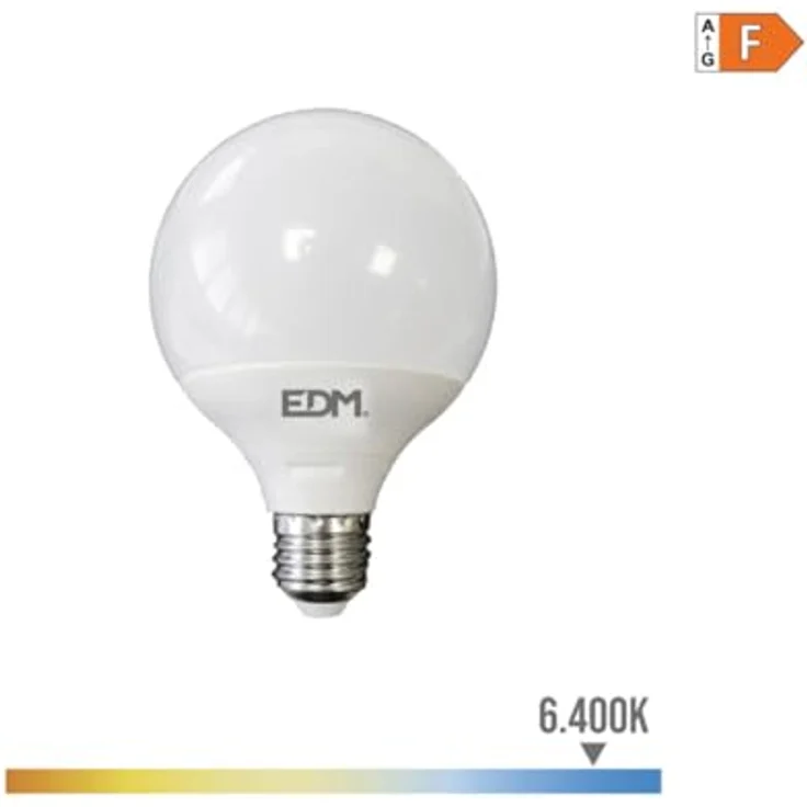 EDM BOMBILLA GLOBO LED Ø95mm E27, 10W 810lm, 6400K kaltes Licht, Ø9,5x12cm – Bild 3