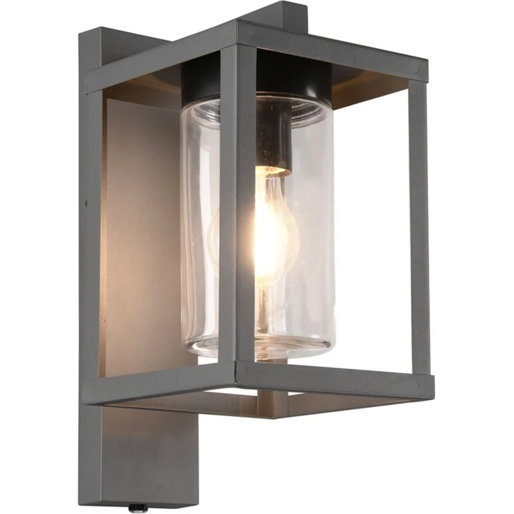 Außenwandleuchte LUNGA in Laternenoptik, Höhe 33cm, Anthrazit – Bild 2